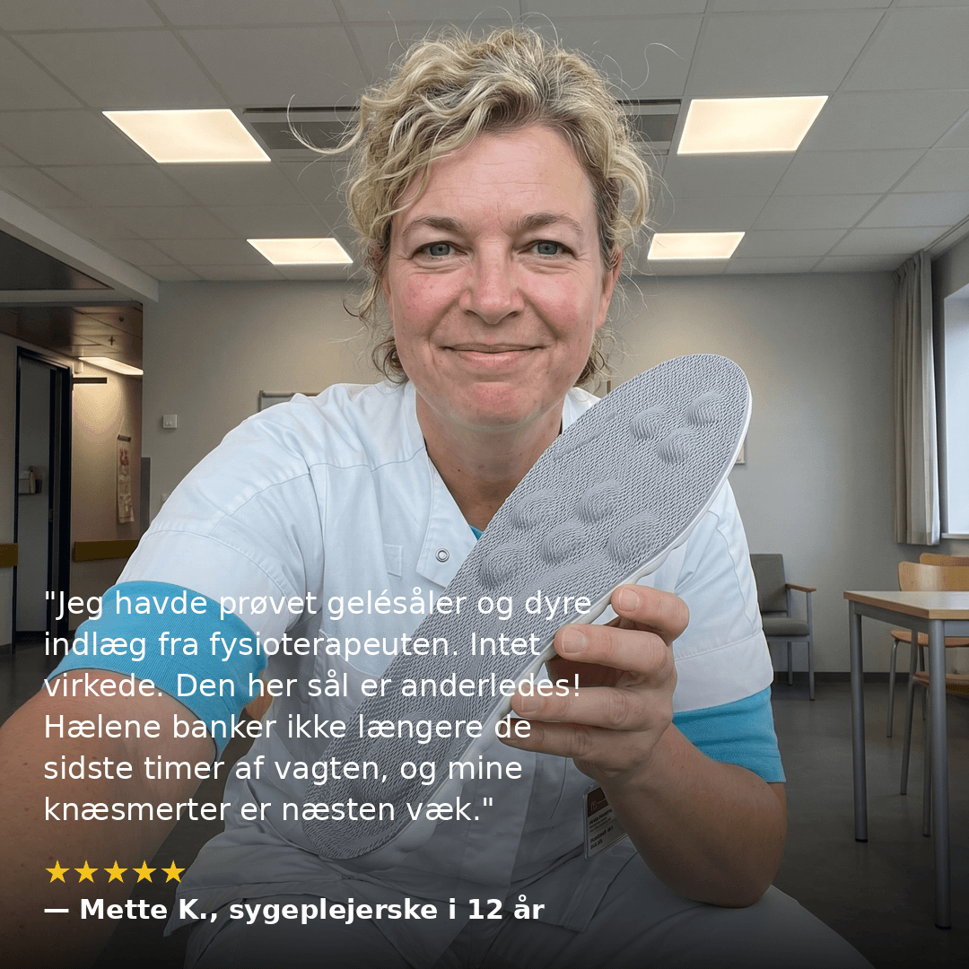 Sål designet til lange vagter på hårde gulve